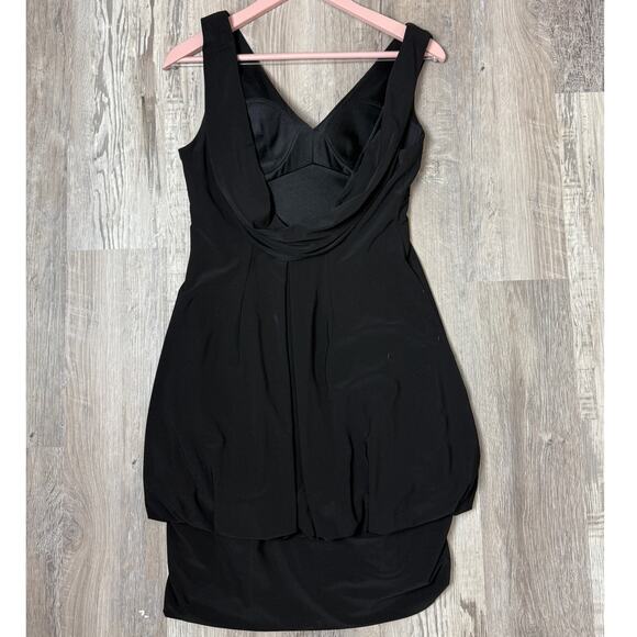 Eliza J Black Pleated V-Neck Sleeveless Sheath Dress Size 10 Classic Chic - Picture 2 of 14